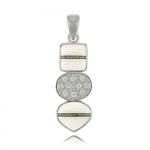 Moonstone Pendant Sterling Silver - New Modern Shapes