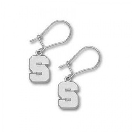 Michigan State Sterling Silver Dangle Earrings