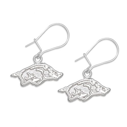 Sterling Silver University of Arkansas Dangle Earrings