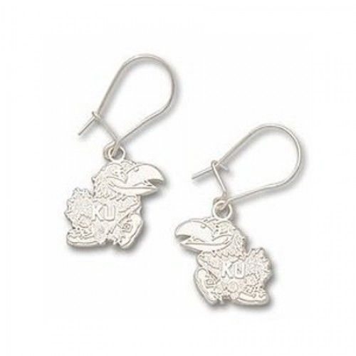 Sterling Silver University of Kansas Dangle Earrings