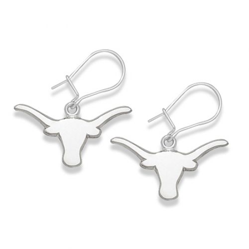 Sterling Silver University of Texas Dangle Earrings