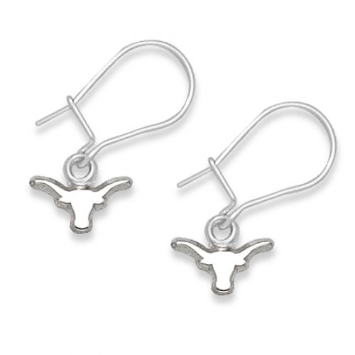 Sterling Silver University of Texas Longhorn Logo Dangle Earrings