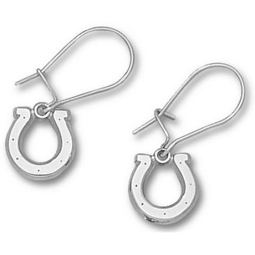 Sterling Silver Indiana Colts Horse Shoe Dangle Earrings