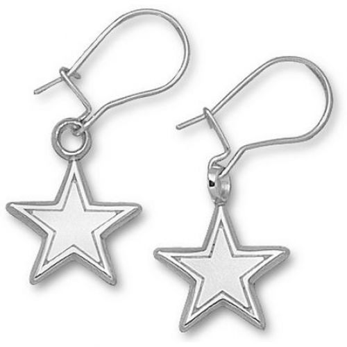 Dallas Cowboys Sterling Silver Dangle Star Earrings