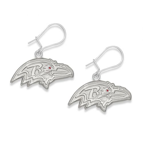 Baltimore Ravens Sterling Silver Dangle Earrings
