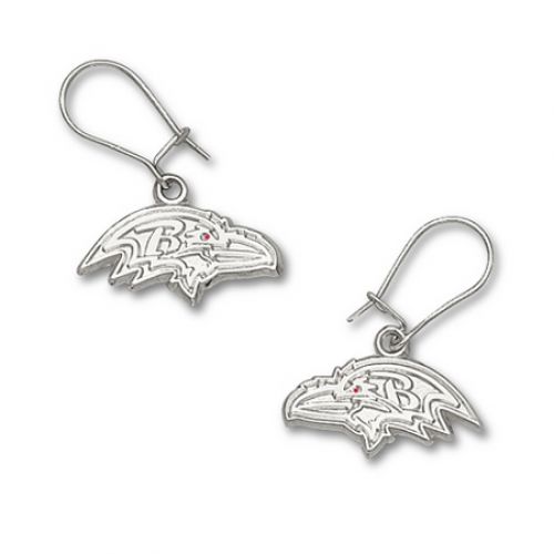 Stainless Steel Baltimore Ravens Dangle Earrings