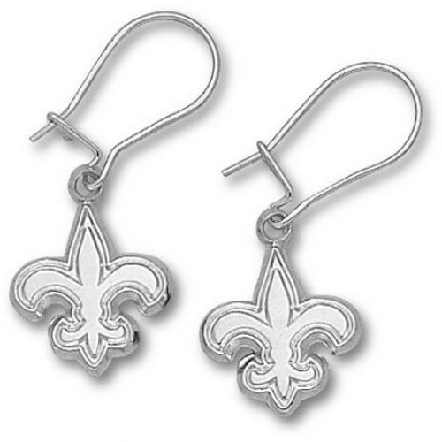 New Orleans Saints Sterling Silver Dangle Earrings