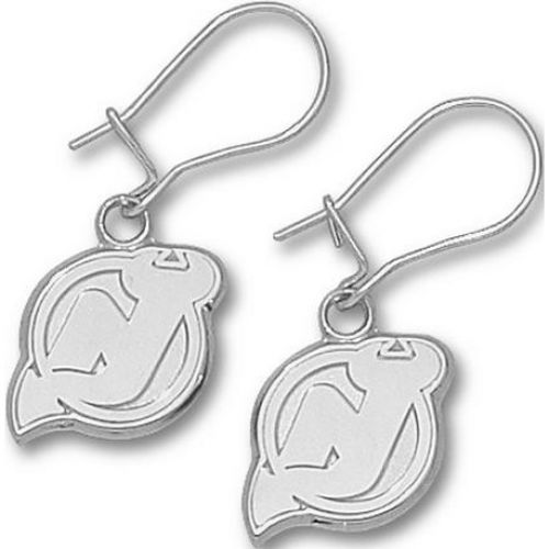New Jersey Devils Sterling Silver Dangle Earrings