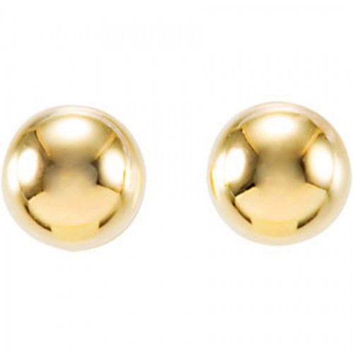 7mm Ball Stud Earrings - Bright Finish in 14k Yellow