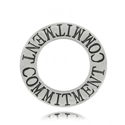 Sterling Silver Pendant Commitment Affirmation Ring