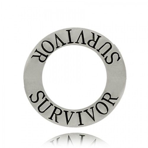 Survivor Affirmation Ring - Sterling Silver Pendant New