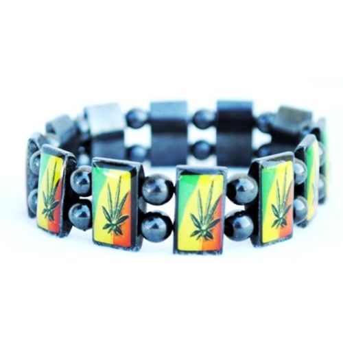 Magnetic Weed Sign Stretch Bracelet Case Pack 120
