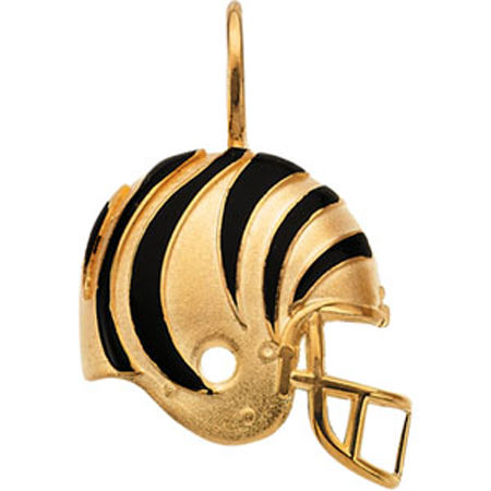 Cincinnati Bengals 14kt Gold Helmet Pendant