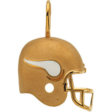 Minnesota Vikings 14kt Gold Helmet Pendant