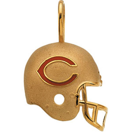 Chicago Bears 14kt Gold Helmet Pendant