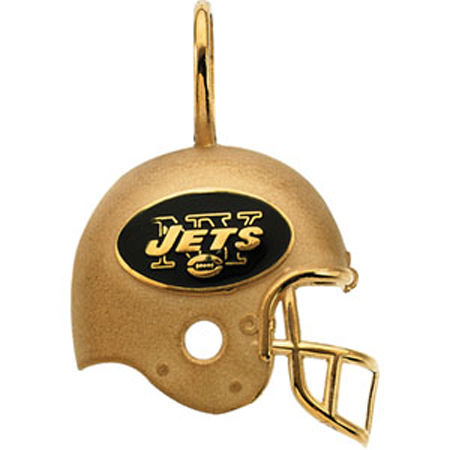 New York Jets 14kt Gold Helmet Pendant