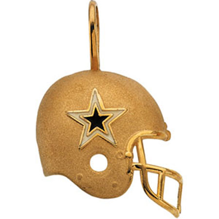 Dallas Cowboys 14kt Gold Helmet Pendant