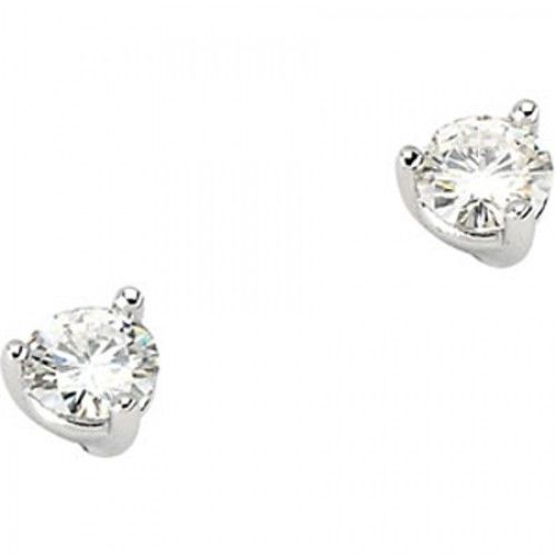 1/2 Ct Moissanite Stud Earrings in 14k White Gold