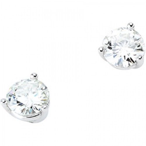 1.5 Ct Moissanite Stud Earrings in 14k White Gold
