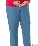 Womens Regular Arthritis Elastic Waist Jean Pants
