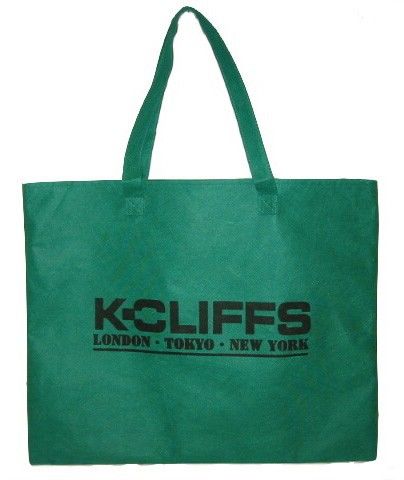 Non-Woven Fabric Tote 19""x16"", Green Case Pack 100