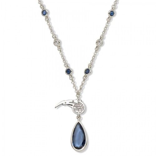 Orlando Magic Necklace - Blue W/ White Crystals & Team Logo