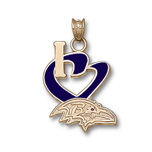 Baltimore Dangle Pendant - ""I Heart Logo"" 3/4"" Enamel