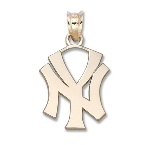New York Yankees Pendant - 10k Gold 3/4"" Ny Logo