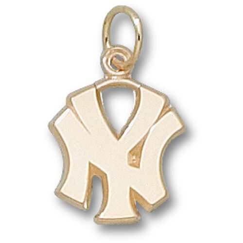 New York Yankees Pendant - 10k Gold 1/2"" Ny Logo