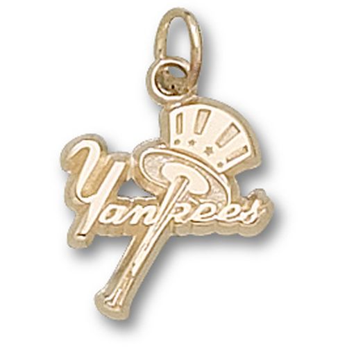 New York Yankees Pendant - 10k Gold Bat and Hat Logo