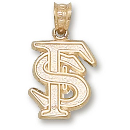 Florida State University Pendant - 10k Yellow Gold Interlocked ""Fs"" Letters