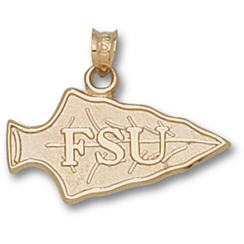 Florida State University Pendant - 10k Gold Fsu Spearhead