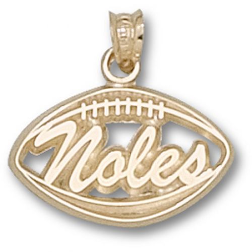 Florida State University Pendant - 10k Gold Noles Pierced Football