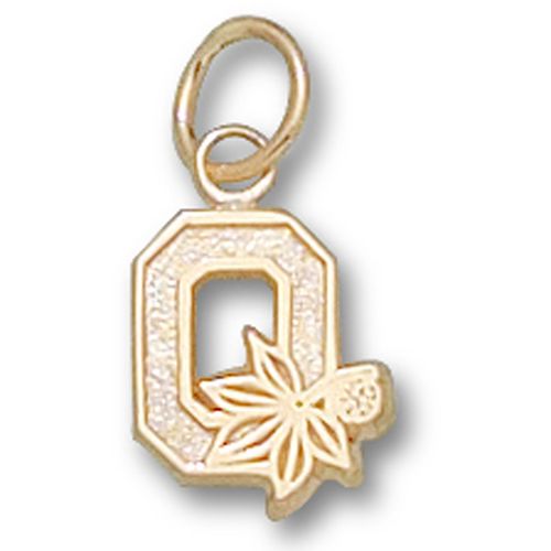 Ohio State University Pendant - 10k Gold Block Style ""O"" 3/18