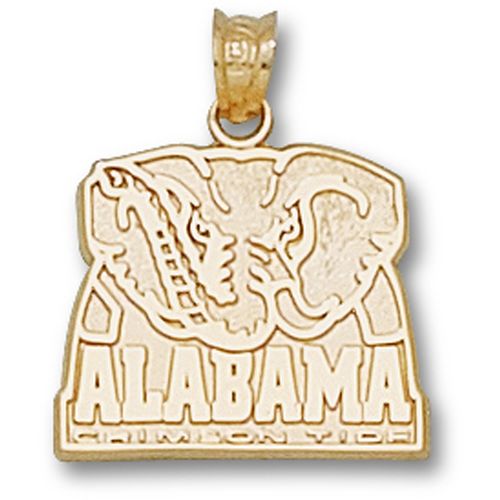 University of Alabama Pendant - 10k Gold Elephant Logo 5/8