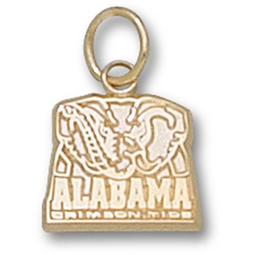 University of Alabama Pendant - 10k Gold Elephant Logo 3/8