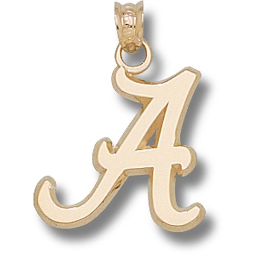 University of Alabama Pendant - 10k Gold Script ""a"" 5/8