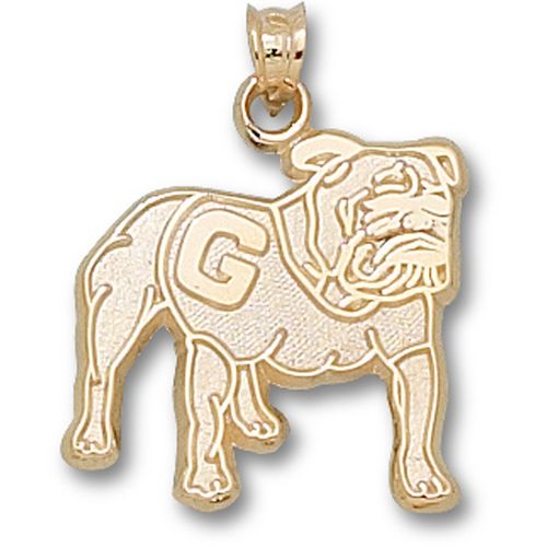 University of Georgia Pendant - 10k Gold Full Body Bulldog 3/4