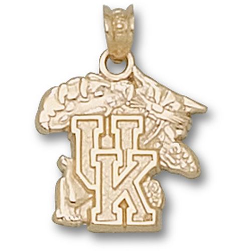 University of Kentucky Pendant - 10k Gold Wildcat 5/8