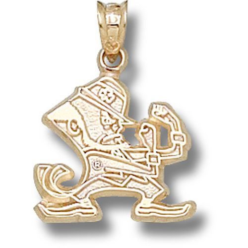 University of Notre Dame Pendant - 10k Gold Leprechaun 1/2
