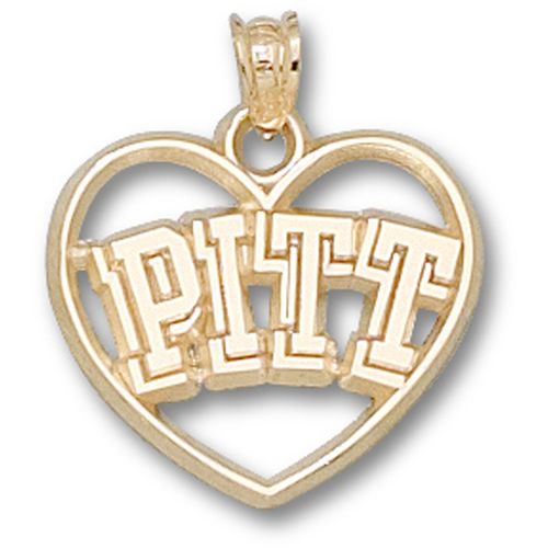 University of Pittsburgh Pendant - 10k Gold Pitt Heart 5/8