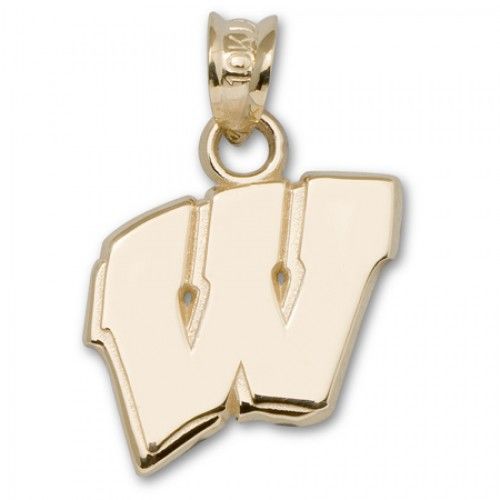 University of Wisconsin Pendant - 10k Gold New Motion W 1/2