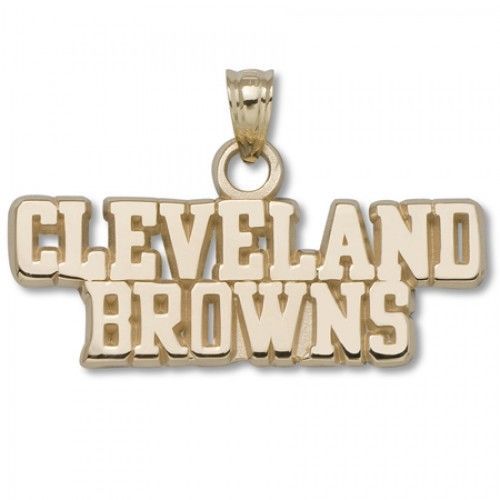 Cleveland Browns Pendant - 10k Gold Word Mark