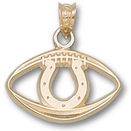 Indianapolis Colts Pendant - 10k Gold Pierced Football