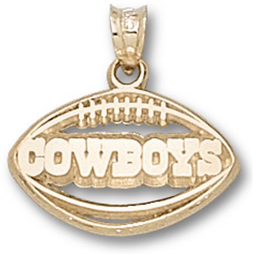 Dallas Cowboys Pendant - 10k Gold Pierced Football