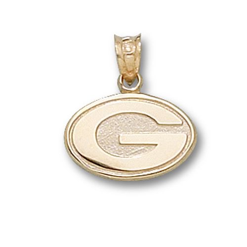 10k Yellow Gold Green Bay Packers Pendant - ""G"" Logo