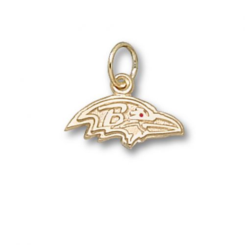 Baltimore Ravens Pendant - 10k Gold Profile Logo
