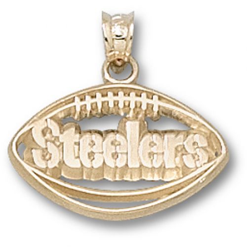 Pittsburgh Steelers Pendant - 10k Gold Pierced Football