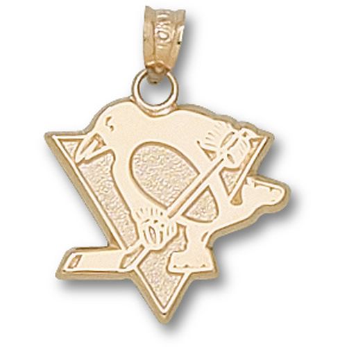 Pittsburgh Penguins Pendant - 10k Gold Skating Penguin  5/8