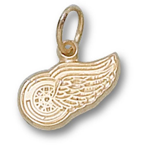 10k Yellow Gold Detroit Red Wings Pendant - Red Wings Logo